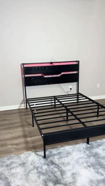 This bed frame is nice!  #bedframe #bedframes #bed #beds #TikTokShopHolidayHaul 