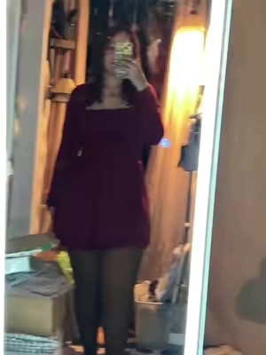 We’re talking about the gorgeous dress, not my dirty ass mirror leave me alone lol. But frl tho this dress is like perfect in every way. #winterdress #flowydress #coldweather #dresswithpockets #dumptruck 