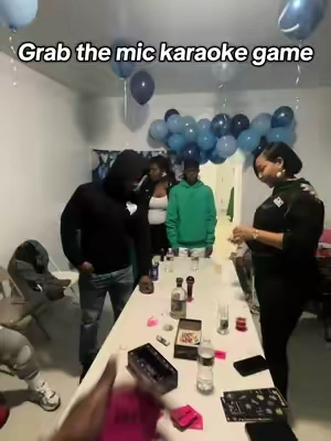 My sisyer had a gamenight  for her birthday and i brought this Grab the mike game by @Lucky Egg US and ot was a HIT!! We had so much fun. A must have game for the family and friends everyone can play #grabthemic #gamenight #karaoke #partygames #luckyegg 