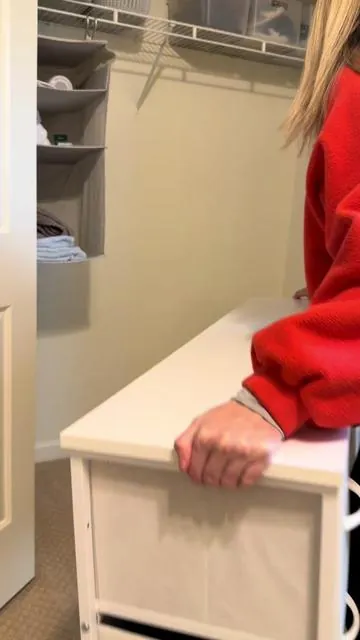 Budget friendly dresser, but don't let the price fool you. This is WAY sturdier than I thought it would be. It's the perfect storage for a bedroom or closet to keep things clean and organized. I've had mine for a year and it still looks brand new! #dresser  #closetorganization #smallspace #clothesorganizer #budgetfriendly 