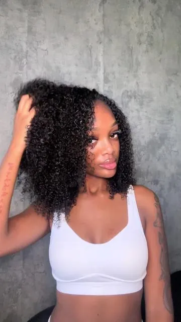 only $71 😍 @Cute Bein Hair Shop #halfwig #kinkycurlyhair #flipover 