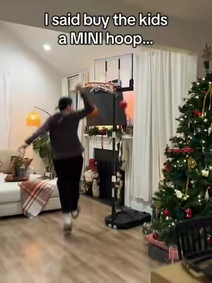 a mini basketball hoop that grows up with them! #basketball #minihoop #tiktokshopholidayhaul #christmasgiftideas #basketballhoop 