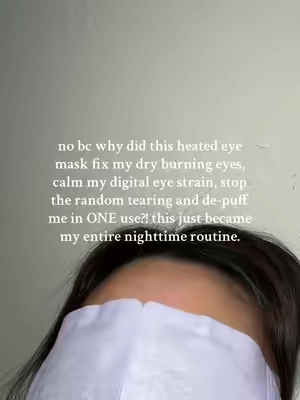 my eyes feel SO relaxed. if your eyes are dry, burning, tired, puffy… this is your sign. 30 mins of gentle heat = actual relief 😅  #corneacare #heatedeyemask #dryeyerelief #tiktokshopholidayhaul #tiktokshopcreatorpicks @CorneaCare 