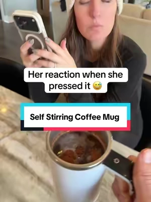 A mug that will give you the perfect stir everytime #coffeemug #coffeecup #selfstirringmug #tiktokshopcreatorpicks 