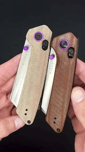 One of the best pocket knives. The Kizer Madrac. Combining looks and function. Micarta handles, Nitro-V steel, and a crossbar lock. @KIZER EDC #pocketknife #edcknife #everydaycarry #foldingknife #tiktokshopholidayhaul 