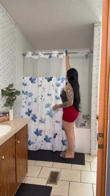 Cortina doble para baño #cortinasparabaño #cortinasdebaño #cortinasdobles #doublecurtains #bathcurtain 