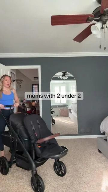 Finally a double stroller that makes sense @momcozy #doublestroller #2under2 #twinsmom #travelingwithkids 