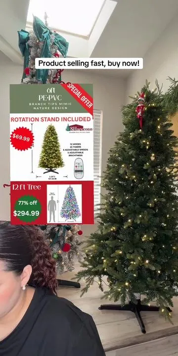 #tiktoklive #livehighlights #christmas #sales #holidayhaul  6ft natural tree rotation stand included@SHareconn.US 