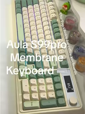 Fresh keyboard ⌨️🍏✅ (aula s99pro green keyboard)#fyp #balckfriday #keyboard #membrane #aula 