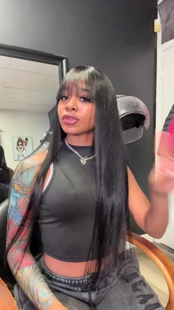 this bangs wig turned out SUPER cute! It’s literally that easy .Don’t walk run to the TikTok link @Mamushow Hair Store  #mssperfectt 