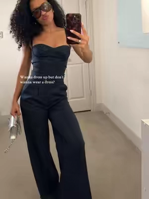 ✨💙 Such a cute find and this is super flattering!!! (I’m wearing a size 2 and I’m 5”3) #CapCut #princesspolly #outfitinspo #holidayhaul #creatorsearchinsights 