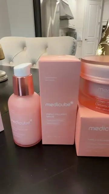 Milky toner for dry, mature skin. Helps calm, soften, and take away that tight feeling after cleansing. Great for sensitive, aging skin. Collagen serum for skin that looks tired or flat. Helps give a smoother, bouncier look. Thick collagen moisturizer for dry, aging skin. Helps skin feel comfortable and hydrated. Under-eye serum for dry, aging skin. Helps smooth the look of fine lines and makes under-eyes look more awake. #medicube #tiktokshopholidayhaul #tiktokshopcreatorpicks #matureskin #dryskincare 