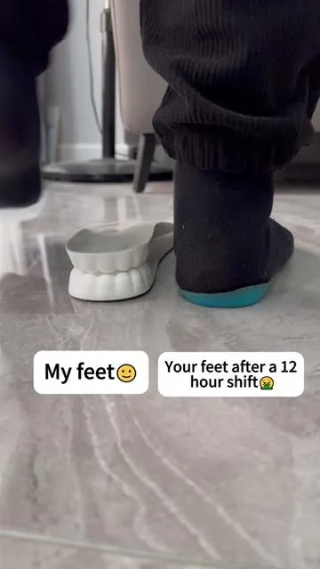 “These cloud insoles low-key fixed my foot pain. Not kidding. #cloudinsoles #feetrelief #comfortlife #walkbetter #musttry”
