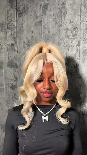 The best 613 hair on tiktok shop!!!😍😍😍 shop @Hot Star Hair  ➡️ORANGE SHOPPING CART ABOVE  - #613wig #frontalwig #updohairstyle #wiginstall #viralhairstyle 