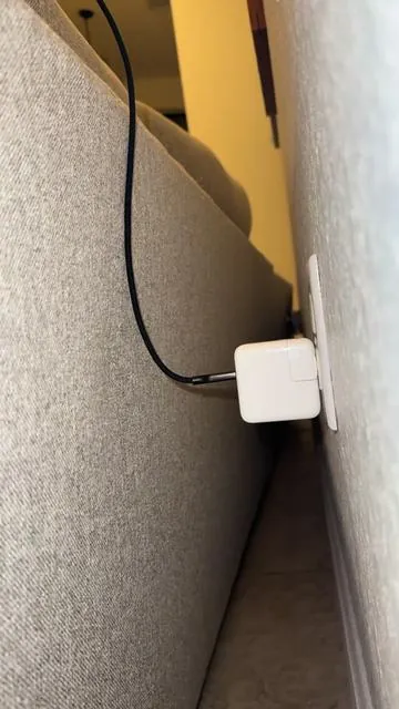 My charger cords are saved! #outletextender #electricaloutletextender 