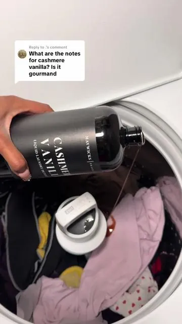 Replying to @. This new Cashmere Vanillee scent is so good omg! It’s warm, sexy, sweet, cozy gourmand scent. Hurry and get it because it’s seasonal! #mavwicksfragrance #luxurylaundrydetergent   #laundryhack #laundrytok #smellsgood
