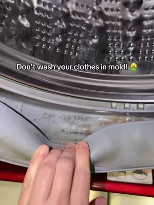 Don’t let mold build up in your washing machine! #WashingMachineCleaner #WashingMachineCleaning #Laundry #washingmachinemold 
