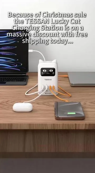 How is this Lucky Cat Charging EVERYTHING at Once#homehack #desksetup #chargingstation #usbc #christmasgifts 