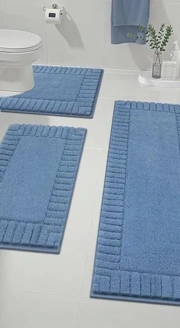 [tiktokshopholidayhaul] hebe bathroom rugs sets 3 piece bathroom shower rugs with u-shaped contour toilet mat absorbent microfiber plush bath mats non slip bath rugs machine washable shaggy bath mat set#tiktok #tiktokshop #tiktokholidayhaul #fyp #rugs 