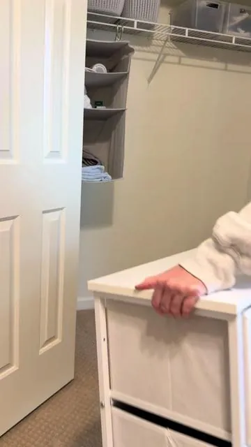 Budget friendly dresser, but don't let the price fool you. This is WAY sturdier than you’d think. It's the perfect storage for a bedroom or closet to keep things clean and organized. #dresser #budgetfriendly #closetorganization #smallspace #clothesorganizer