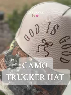 #truckerhat #godisgood #camo #bows #embroideredhats 
