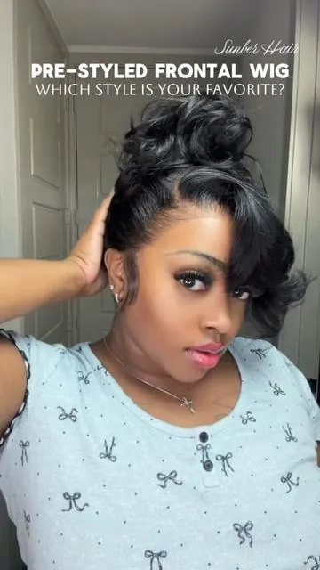 It’s Pre-styled, Glueless, layered, and ready to wear right out the box @Sunber Hair @Sunberhair #tiktokshopholidayhaul #readytowearwigs #gluelesswig #wigsforblackwomen 