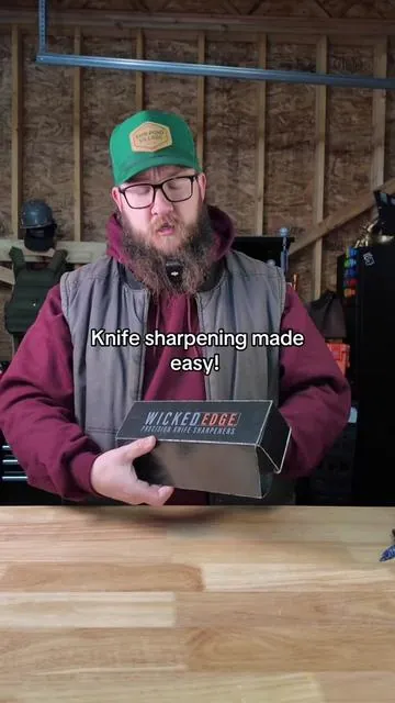 Knife sharpener , American made.  Easy to use! #knifesharpening #knifesharpener #sharpening #foldingknife #wickededge 