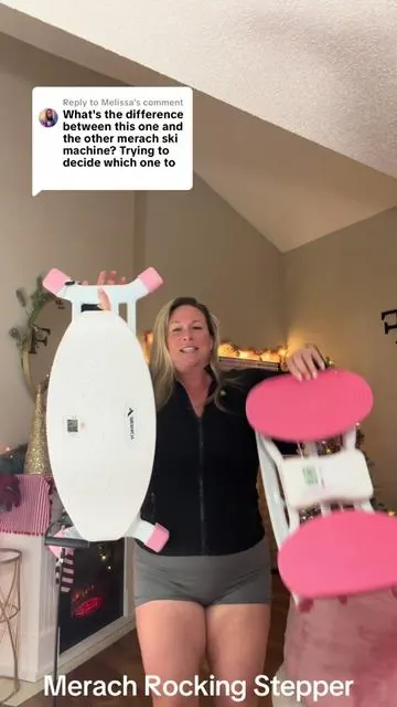 Replying to @Melissa  both great machines only a few differences between the old ski machine and the new ski machine. They are also called balance boards, and rocking stepper.  @Merach US  #skimachine #rockingstepper #balanceboard #fitness  #homegym 