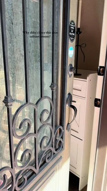 Organized entryway = peaceful home!  Grab this shoe cabinet from the link; comes in multiple different colors. @Anymaple furniture  #shoecabinet #entrywayshoecabinet #organizedentryway #shoeorganization #tiktokshopcreatorspicks 