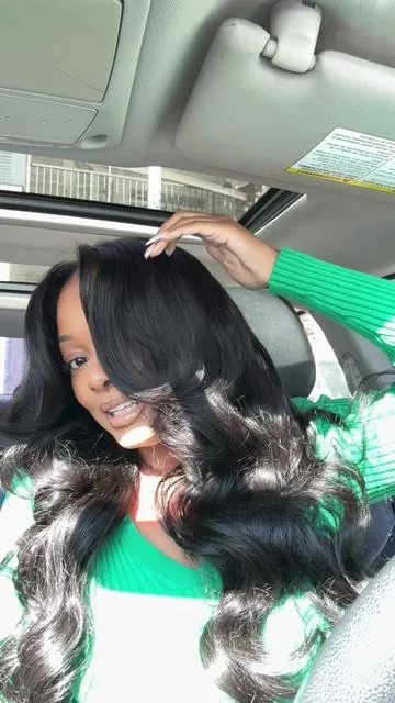 Salon look in 3 minutes 🥰 Click the orange cart to shop. @Sunber Hair @Sunberhair #sunberhair #sunberwig #wiginstall #TikTokShopHolidayHaul 