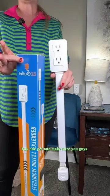 2 Pack EZ Outlet Electrical Outlet Extender with USB-A USB-C & 2 AC Outlets Extendable 22-34" Rotatable 180° for Couches Desks Nightstands