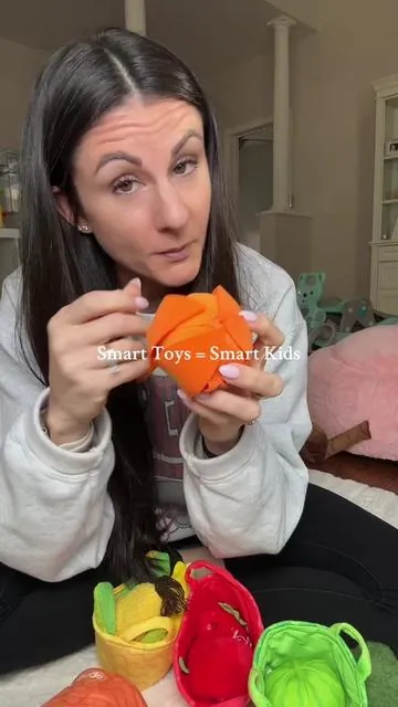 Let these cute fruits and vegetables do the learning #toddlertoys #toddlergiftideas #educationaltoys #toddlerlearning 