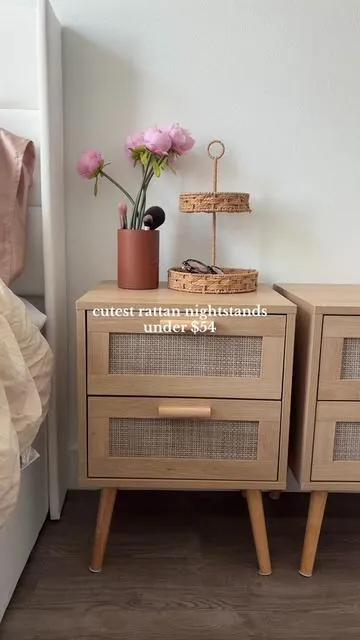 under $100 for two right now + free ship!🧸🫶🏼 #nighstands #bedsidetable #affordablenightstand #homedecor #tiktokshopholidayhaul 