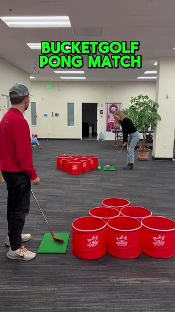 BucketGolf Pong brother sister rivalry match upset alert 🚨