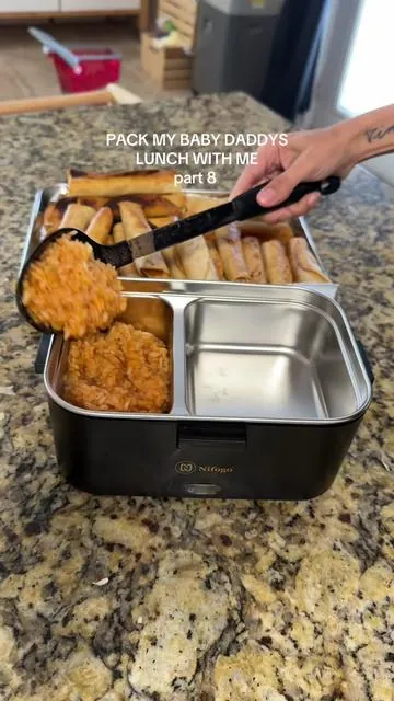 what I packed my man for his lunch today! Ladies, don’t let them go hungry & grab them this heated lunch box. Perfect for on the go!  #electriclunchbox #heatedlunchbox #lunch #lunchformyhusband #lunchbox 