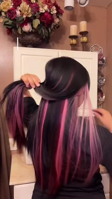 Don’t Dye Your Hair! Get These HAIR EXTENSIONS INSTEAD! ‼️🩷🖤 Click Link @AISI HAIR BEAUTY #aisihair #hairextensions #hairtransformation #neapolitanhair #pinkhair 