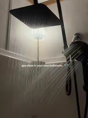 i’m going to shower 8 times a day now no joke 🥹 #rainfall #showerhead #rainfallshower #bathroom #spa 