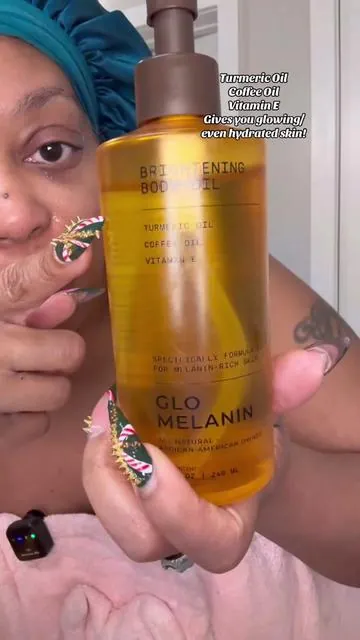 Nourished & Even Toned !#vondunkthat #plussizefashionblogger #bodyoil#turmericskincare #TikTokShopHolidayHaul 