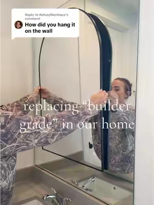Replying to @KelseyNienhaus we went with the 26x38” size and it comes with the screws to attach to the wall #archedmirror #bathroomremodel #buildergradeupgrade #tiktokshopcreatorpicks #tiktokshopholidayhaul 