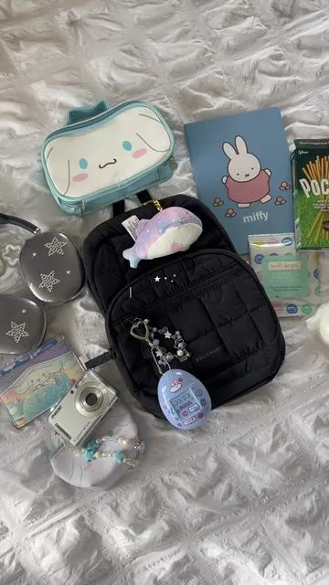 ⋆˚ love small but efficient and spacious bags - so surprised at how much i could fit and she still had room left!  @BAGSMART  ⋆⋆⋆ ⋆⋆⋆ ➤ #minibackpack #packmybag #bagsmart #whatsinmybag #travelbackpack 