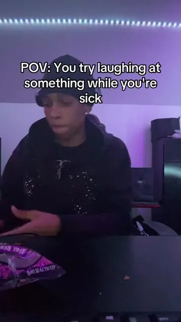 laughing while sick