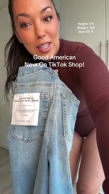 In love with these new jeans! @GOOD AMERICAN #goodamerican #goodamericanjeans #tiktokshopcreatorpicks #jeansoutfit #newyearnewme 