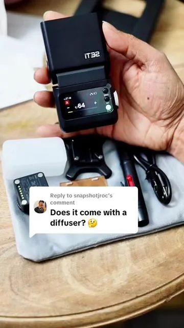 Replying to @snapshotjroc The Godox iT32 comes ready to shoot with a magnetic diffuser in the box, making softer light easy straight out of the unboxing. #godox #godoxit32 #photographygear #cameragear #tiktokshopholidayhaul 