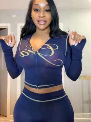 IAM Gia set in navy and gold #iamgia #blare #tracksuit … SOLD SEPARATELY 
