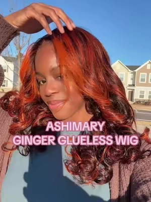The versatility of a 360 glueless wig >>> #ashimaryhair #ashimaryinvisistrapwig #gingerhighlights #newyearnewme @Ashimary Hair Beauty 