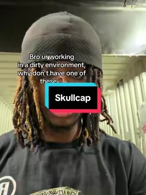 U must not care for your hair fr #skullcap #bluecollar #headcap 