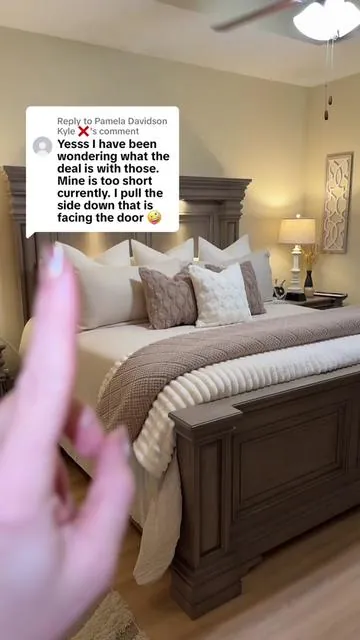 Replying to @Pamela Davidson Kyle ❌ I love your comment because I used to have to do this too!! They just don’t make the comforters long enough!  This is a 7 pc set that includes the comforter, fitted sheet, flat sheet, 2 pillowcases and 2 shams. This is the beige color on the bed. This comforter set also comes in 2 other oversized sizes: oversized king and superking and I am showing the superking plus! #comforter #comforterset #bedding #beddingset #luxurybedding 