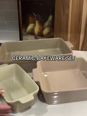 These are about to get put to good use 🤤 Such a stunning bakeware set!! #bakewareset #baking #ceramicdishes #kitchenware #homefinds 