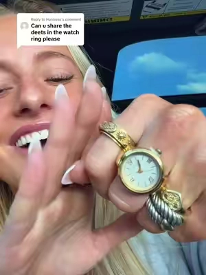 Replying to @Huntress here you gooo #watchring #ring #goldjewelry #jewlery 
