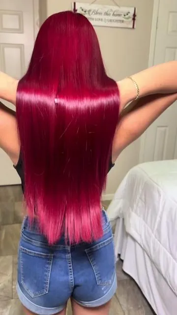 Tintes kuul para el cabello, este tono rojo violeta sin duda es un escándalo, te lo comparto en el enlace del del video #creatorsearchinsights #redhair #hair #haircolor#newyearnewme @Any Soler @LucyGlam Beauty 
